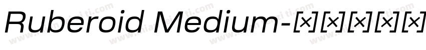 Ruberoid Medium字体转换